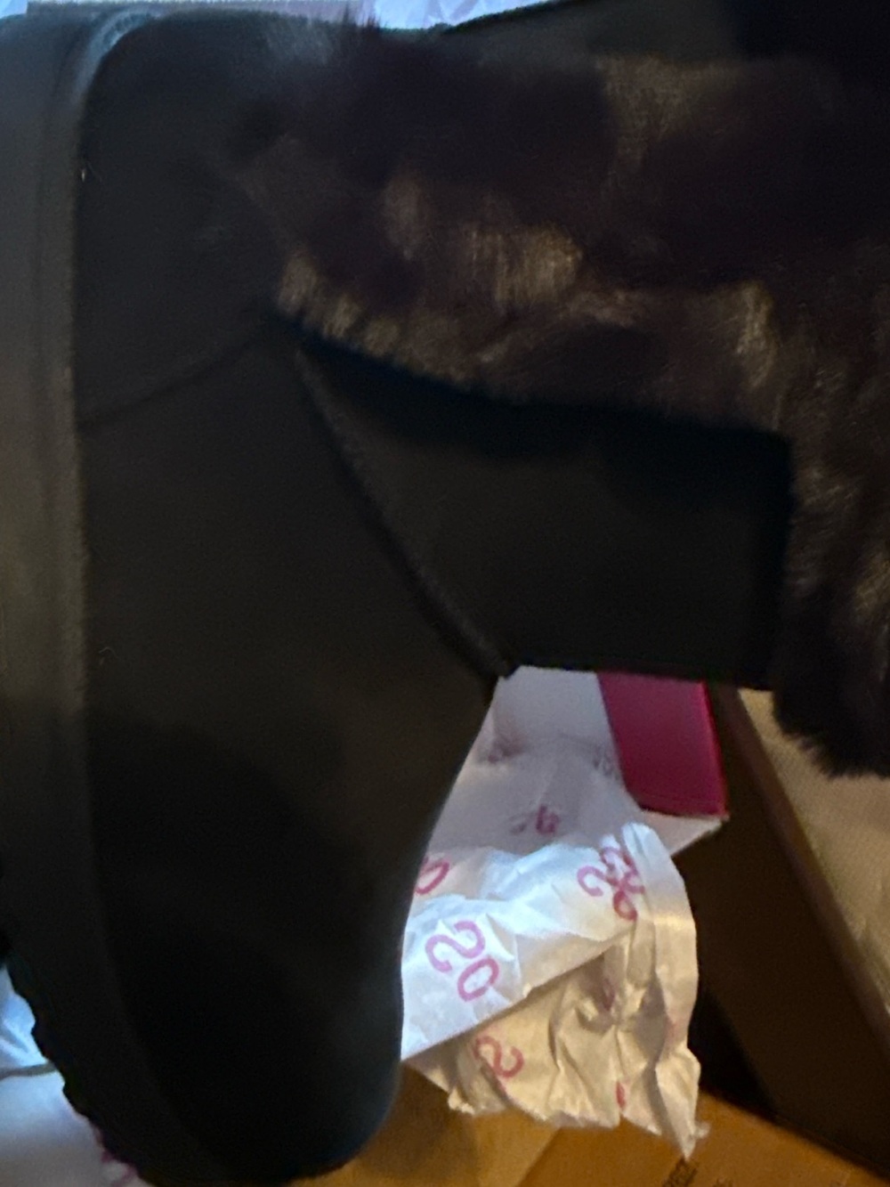 Kohl's Black Teddy Jacket with Plush Faux Fur Trim